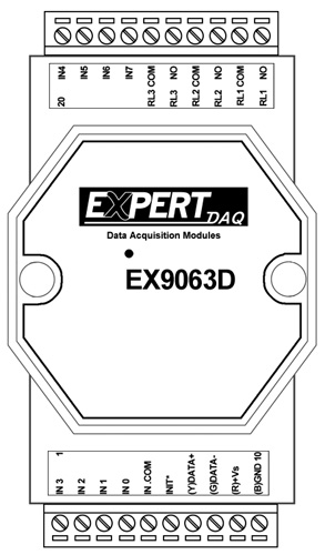 Anewtech-Systems-Remote-RS-485-IO-Module-EX9063D-M-pin-assignment