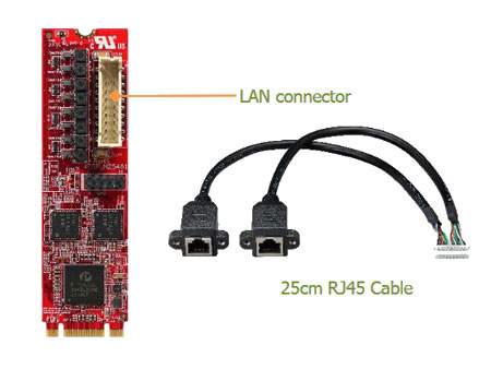 Anewtech-Systems Flash-Storage Innodisk Embedded-Peripheral-ID-EGPL-22N1 M.2 to Dual Isolated 2.5GbE LAN Module